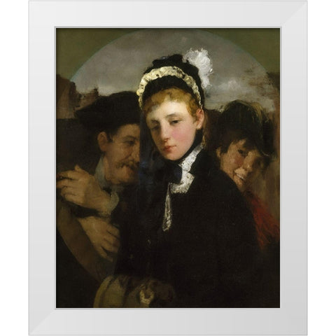 Union Square White Modern Wood Framed Art Print by Weir, J Alden