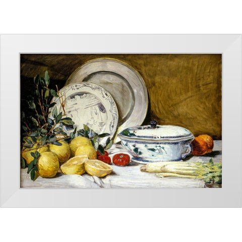 Still Life White Modern Wood Framed Art Print by Weir, J Alden