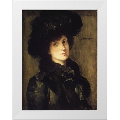 Girl in Black White Modern Wood Framed Art Print by Weir, J Alden