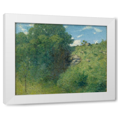Ravine near Branchville White Modern Wood Framed Art Print by Weir, J Alden
