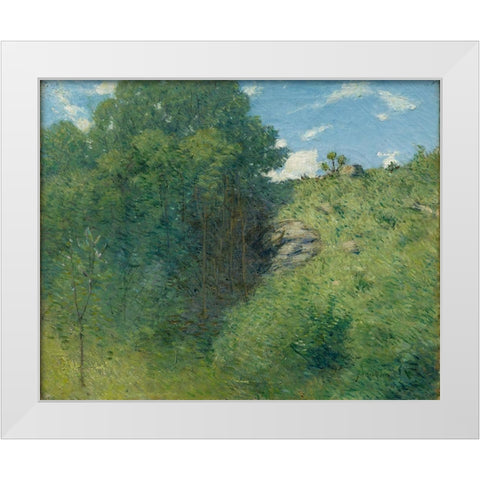 Ravine near Branchville White Modern Wood Framed Art Print by Weir, J Alden