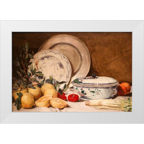Still Life White Modern Wood Framed Art Print by Weir, J Alden