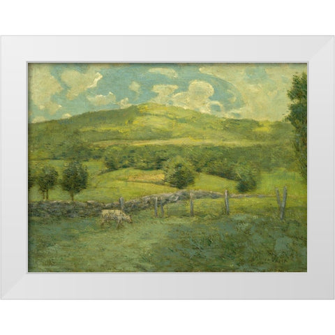 Obweebetuck White Modern Wood Framed Art Print by Weir, J Alden