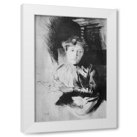 By Candlelight White Modern Wood Framed Art Print by Weir, J Alden