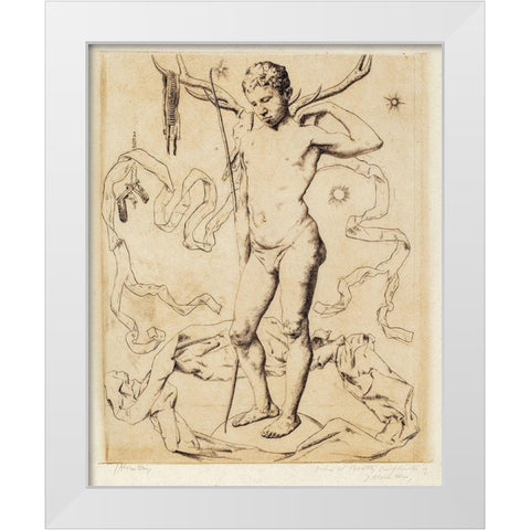 Arcturus White Modern Wood Framed Art Print by Weir, J Alden