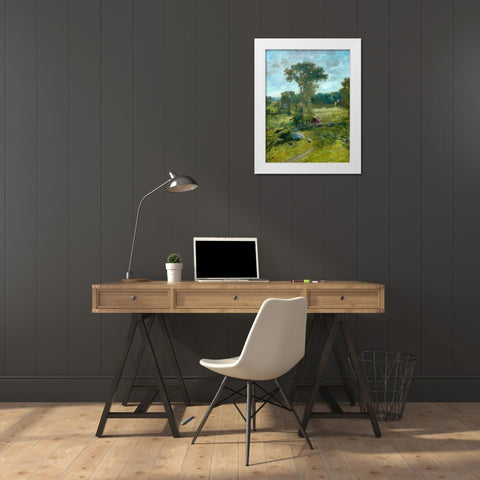 The Spring House-Windham White Modern Wood Framed Art Print by Weir, J Alden