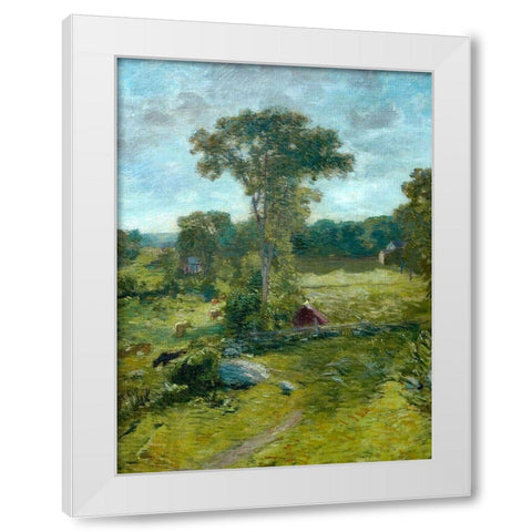 The Spring House-Windham White Modern Wood Framed Art Print by Weir, J Alden