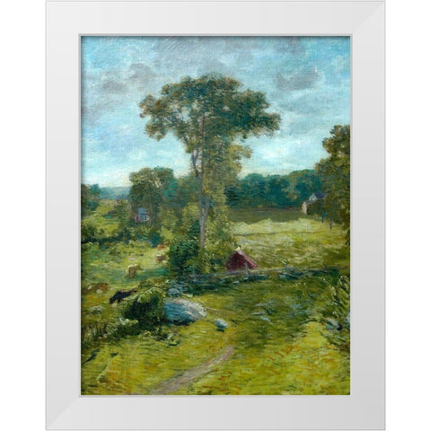 The Spring House-Windham White Modern Wood Framed Art Print by Weir, J Alden