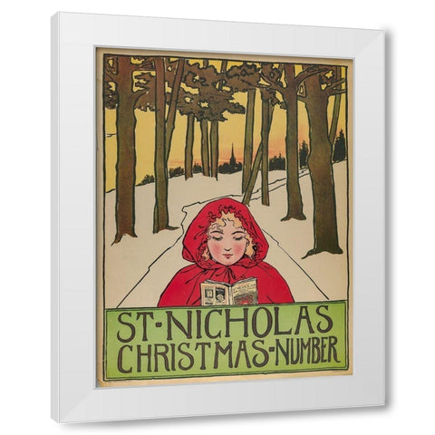 Christmas Number 1896 White Modern Wood Framed Art Print by St. Nicholas