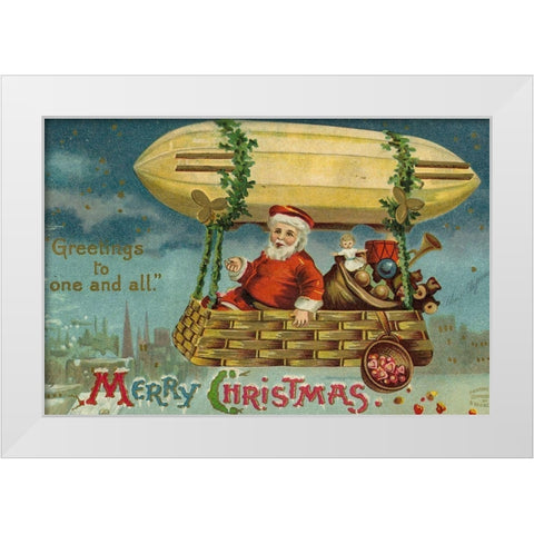 Greetings to one and all White Modern Wood Framed Art Print by Missouri History Museum