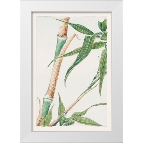 Japanese Bamboo White Modern Wood Framed Art Print by Morikaga, Megata