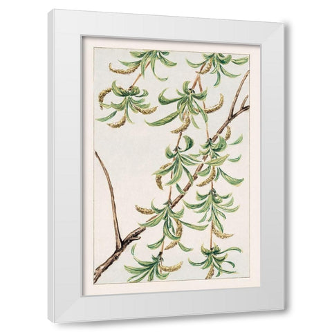 Yanagi or willow White Modern Wood Framed Art Print by Morikaga, Megata