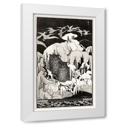 Christmas night White Modern Wood Framed Art Print by Hoytema, Theo van