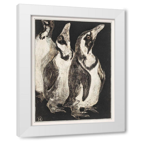 Three penguins White Modern Wood Framed Art Print by Hoytema, Theo van