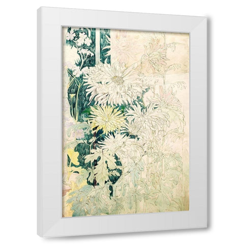Chrysanthemums and fall flowers White Modern Wood Framed Art Print by Hoytema, Theo van