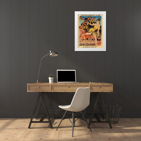 Le Pays de Fees White Modern Wood Framed Art Print by Cheret, Jules