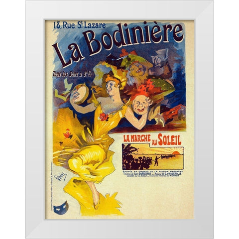 La Bodiniere White Modern Wood Framed Art Print by Cheret, Jules
