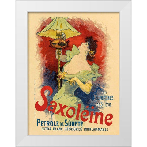 Saxoleine White Modern Wood Framed Art Print by Cheret, Jules