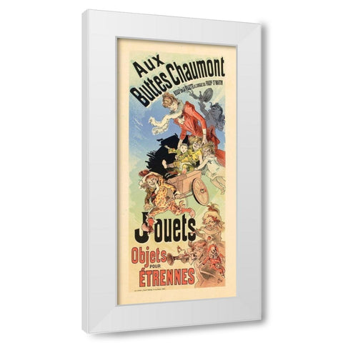 Aux Buttes Chaumont White Modern Wood Framed Art Print by Cheret, Jules