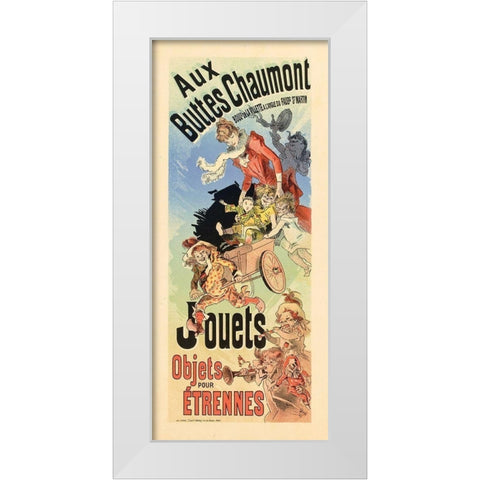 Aux Buttes Chaumont White Modern Wood Framed Art Print by Cheret, Jules