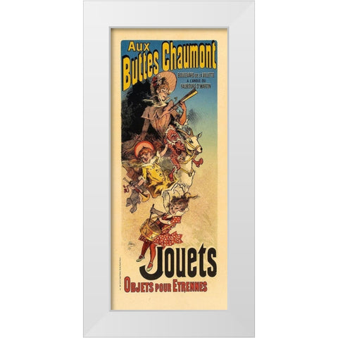 Aux Buttes Chaumont White Modern Wood Framed Art Print by Cheret, Jules