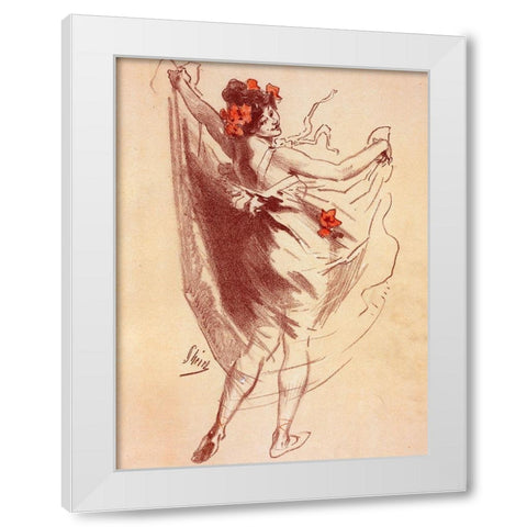 Dessin originel White Modern Wood Framed Art Print by Cheret, Jules