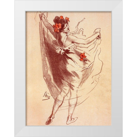 Dessin originel White Modern Wood Framed Art Print by Cheret, Jules