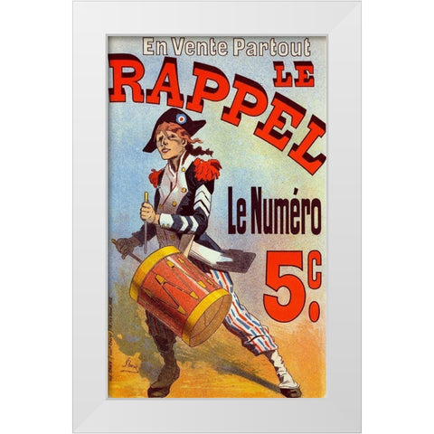 Le Rappel White Modern Wood Framed Art Print by Cheret, Jules