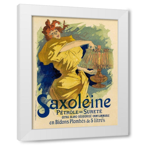 Saxoleine 1895 White Modern Wood Framed Art Print by Cheret, Jules