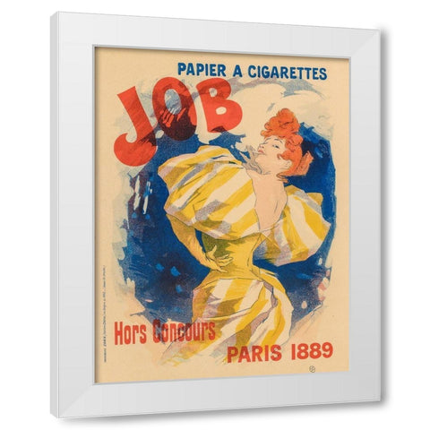 Job Cigarettes 1889 White Modern Wood Framed Art Print by Cheret, Jules