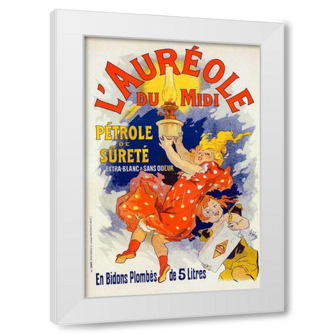 LAureole du Midi White Modern Wood Framed Art Print by Cheret, Jules
