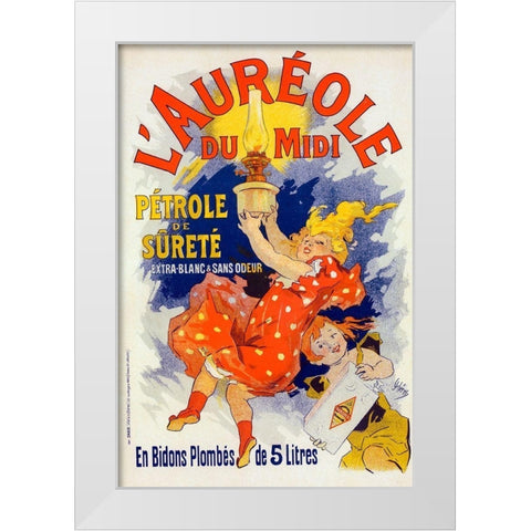LAureole du Midi White Modern Wood Framed Art Print by Cheret, Jules