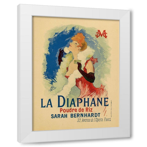 La Diaphane White Modern Wood Framed Art Print by Cheret, Jules