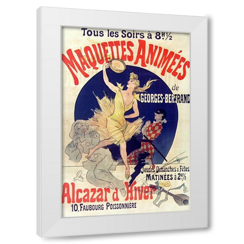 Alcazar dhiver 1890 White Modern Wood Framed Art Print by Cheret, Jules
