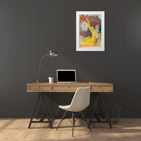 Sirop Vincent 1893 White Modern Wood Framed Art Print by Cheret, Jules