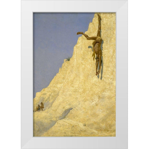 The Transgressor White Modern Wood Framed Art Print by Remington, Frederic