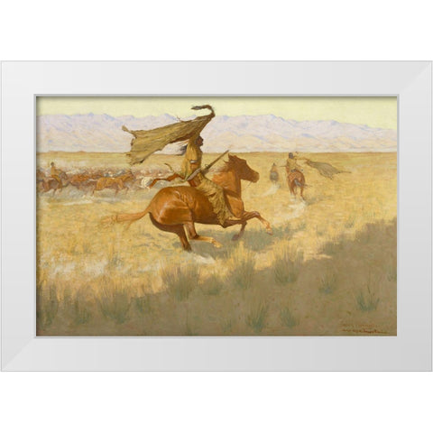 Change of Ownership White Modern Wood Framed Art Print by Remington, Frederic