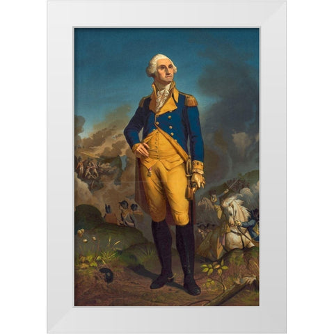 Washington White Modern Wood Framed Art Print by Library of Congress