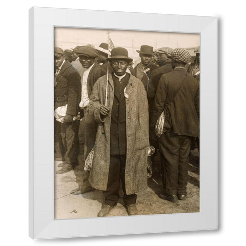 WWI Shelton Smith Arrives at Camp Devens for Military Training White Modern Wood Framed Art Print by U.S. Archives