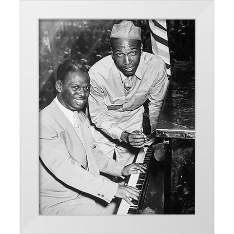 WWII Earl Father Hines-a great swing musician White Modern Wood Framed Art Print by U.S. Archives