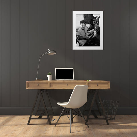 Mary Lou Williams White Modern Wood Framed Art Print by Gottlieb, William
