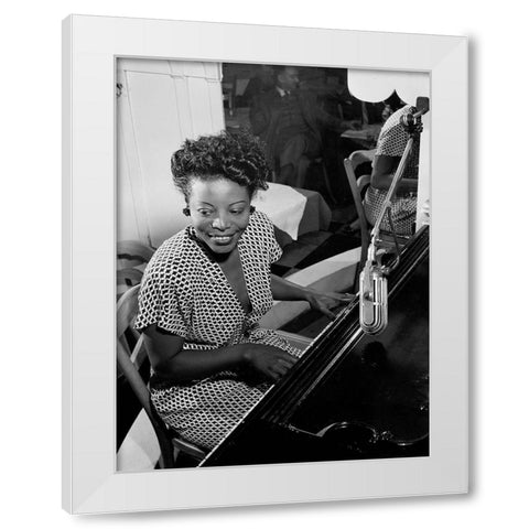 Mary Lou Williams White Modern Wood Framed Art Print by Gottlieb, William