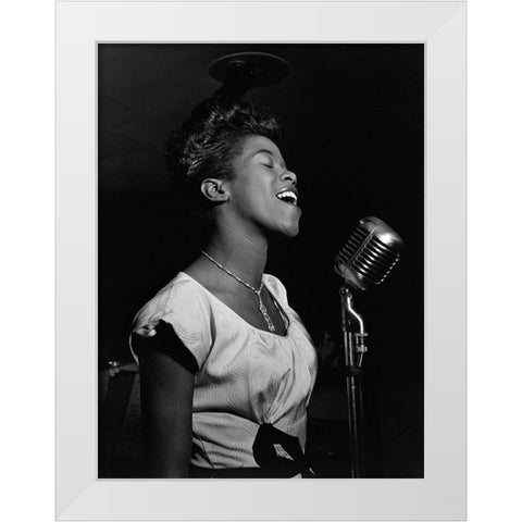 Sarah Vaughan White Modern Wood Framed Art Print by Gottlieb, William