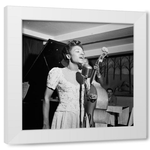 Maxine Sullivan-Village Vanguard-NYC 1947 White Modern Wood Framed Art Print by Gottlieb, William