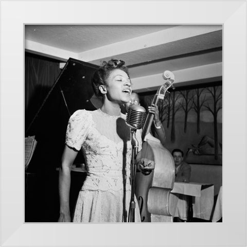 Maxine Sullivan-Village Vanguard-NYC 1947 White Modern Wood Framed Art Print by Gottlieb, William