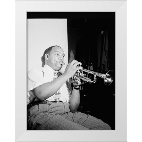 Benny Carter-Apollo Theatre-New York 1946 White Modern Wood Framed Art Print by Gottlieb, William