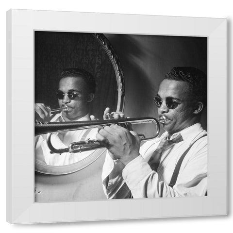 Howard McGhee-New York-1947 White Modern Wood Framed Art Print by Gottlieb, William