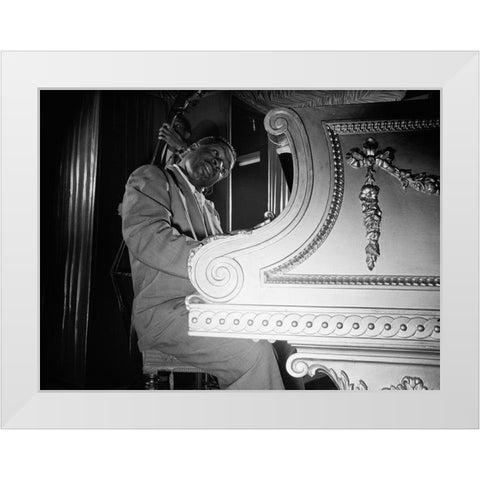 Erroll Garner-New York 1947 White Modern Wood Framed Art Print by Gottlieb, William