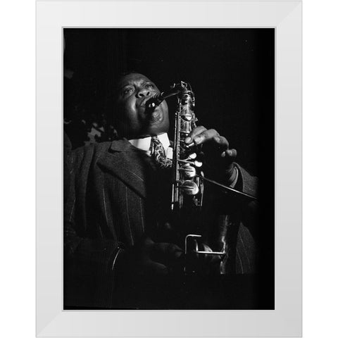 Portrait of Pete Brown White Modern Wood Framed Art Print by Gottlieb, William