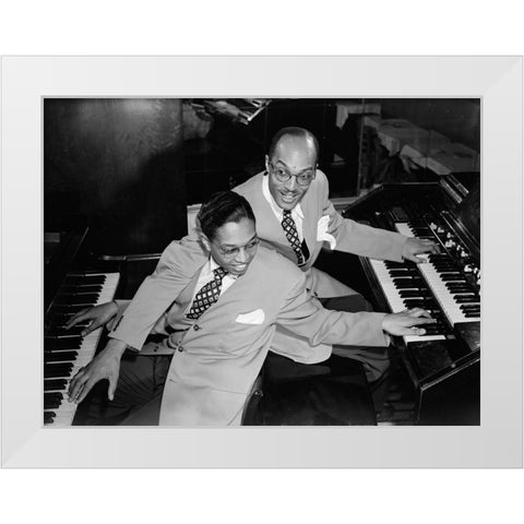 Billy Taylor and Bob Wyatt-New York 1947 White Modern Wood Framed Art Print by Gottlieb, William